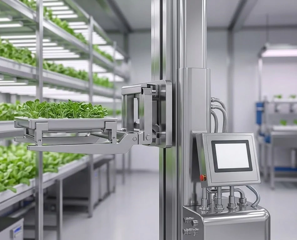 Kolumna podnosząca na specjalne zamówienie – kompleksowa realizacja od projektu mechanicznego po gotowe urządzenie transportowe.